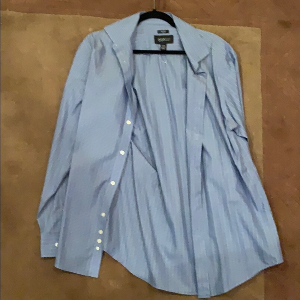 Kenneth Cole Blue Checkered Slim Fit Shirt